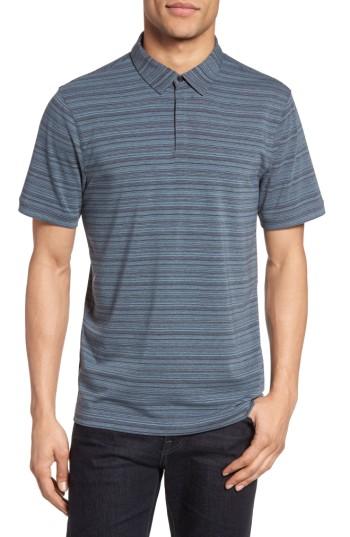 Men's Calibrate Trim Fit Stripe Polo, Size - Blue