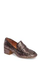 Women's Gentle Souls Eliott Block Heel Loafer M - Metallic