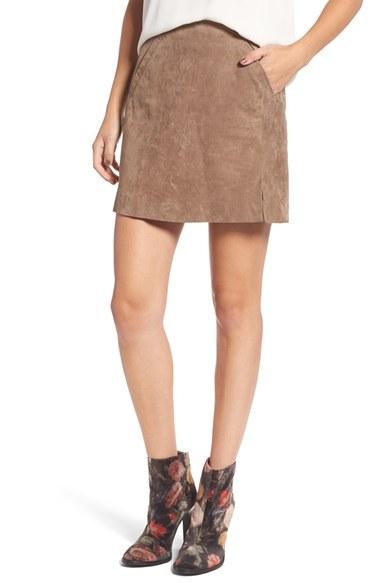 Women's Blanknyc Suede Miniskirt
