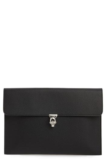 Alexander Mcqueen Calfskin Clutch - Black