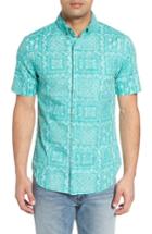 Men's Reyn Spooner Lahaina Sailor Classic Fit Sport Shirt, Size - Blue