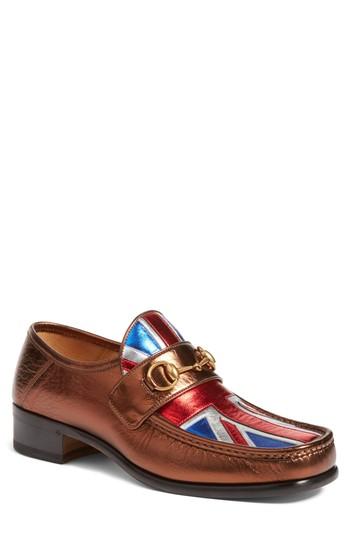 Men's Gucci Vegas Bit Loafer Us / 9uk - Metallic