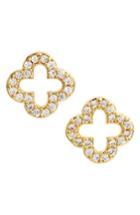 Women's Bp. Crystal Leaf Stud Earrings