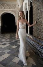 Women's Anna Maier Couture Daryl Asymmetrical Seam Satin Mermaid Gown, Size In Store Only - White