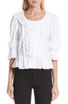 Women's Comme Des Garcons Elbow Sleeve Blouse - White