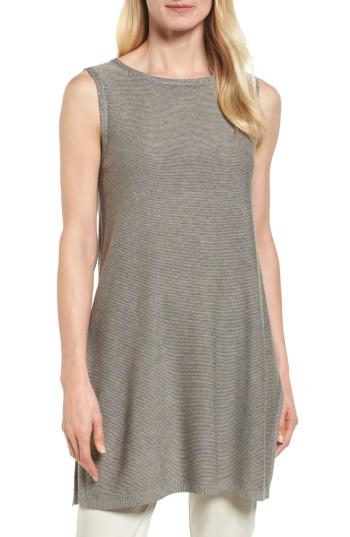 Women's Eileen Fisher Tencel & Merino Wool Tunic - Grey
