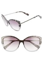 Women's Longchamp Heritage 57mm Butterfly Sunglasses - Grey Tortoise