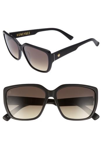 Women's Electric Honey Bee 60mm Mirrored Sunglasses - Nude Crystal/ Champagne