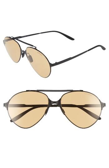Women's Carrera 58mm Gradient Pilot Sunglasses - Matte Black/ Brown Green