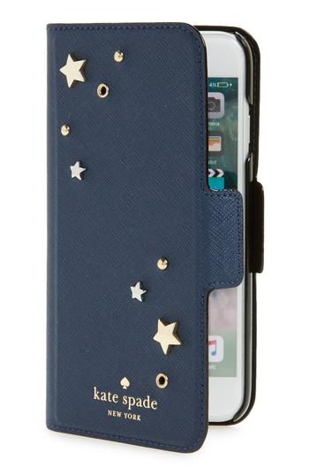 Kate Spade New York Star Applique Iphone 7/8 & 7/8 Folio Case - Blue