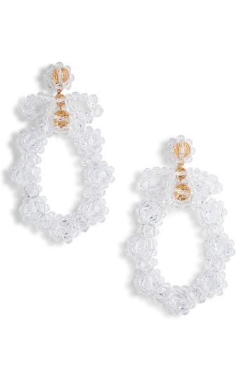 Women's Simone Rocha Bow Circle Beaded Drop Earrings