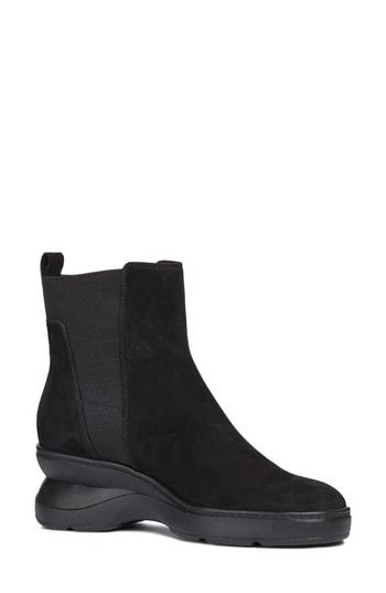 Women's Geox Ascythia Wedge Bootie Us / 35eu - Black