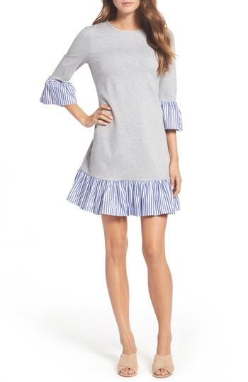 Women's Eliza J Flounce Hem Sweatshirt Dress