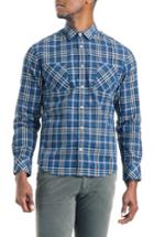 Men's Good Man Brand Slim Fit Slubbed Sport Shirt - Blue