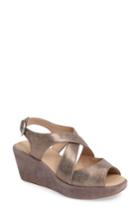 Women's Johnston & Murphy Dana Wedge Sandal M - Metallic