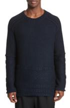 Men's Yohji Yamamoto Mixed Knit Wool Sweater