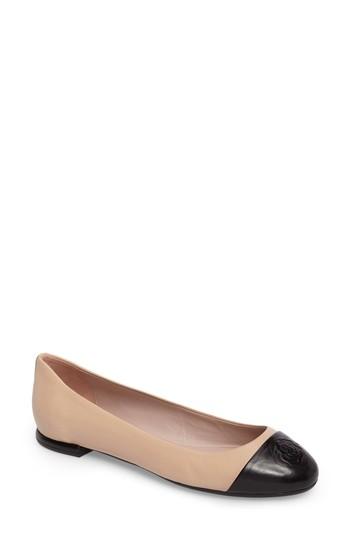 Women's Taryn Rose Rosa Ballet Flat .5 M - Beige