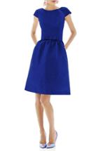 Women's Alfred Sung Woven Fit & Flare Dress - Metallic