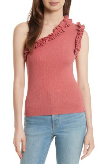 Women's La Vie Rebecca Taylor Ruffle One-shoulder Top - Pink