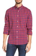 Men's Nordstrom Men's Shop Spade Trim Fit Check Sport Shirt - Red