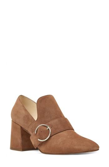 Women's Nine West Alberry Buckle Pump .5 M - Brown