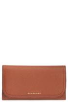 Women's Burberry Kenton Leather Flap Wallet With Removable Check Card Case -