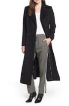 Women's Kristen Blake Double Breasted Long Wool Coat - Black