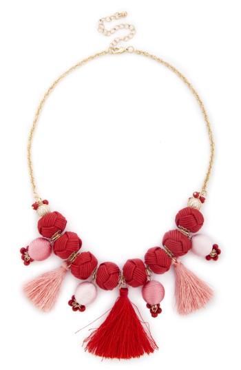 Women's Sole Society Meeko Tassel Statement Necklace
