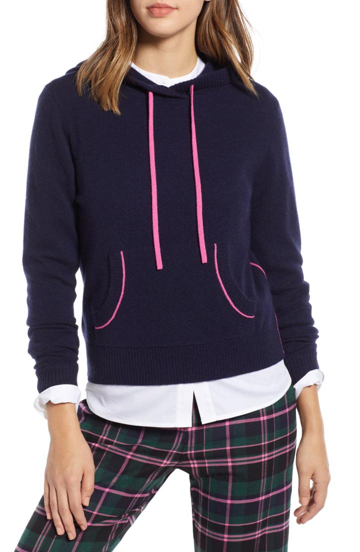 Women's 1901 Wool & Cashmere Hoodie - Blue