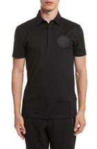 Men's Versace Collection Logo Patch Jersey Polo