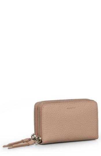 Women's Allsaints Fetch Leather Card Holder - Pink