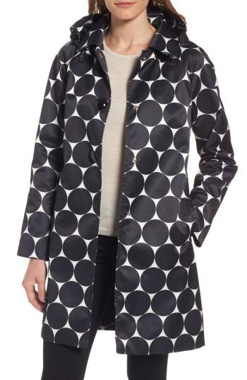 Women's Kate Spade New York Dot Print Raincoat - Black