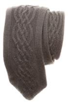 Men's Hook + Albert Cable Knit Wool Tie, Size - Grey