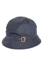 Women's Barbour Waxed Cotton Trench Hat - Blue