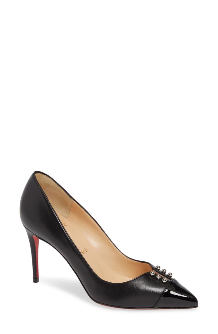 Women's Christian Louboutin Predupump Studded Pump Us / 35eu - Black