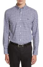 Men's Burberry Stopford Slim Fit Plaid Sport Shirt, Size - Blue