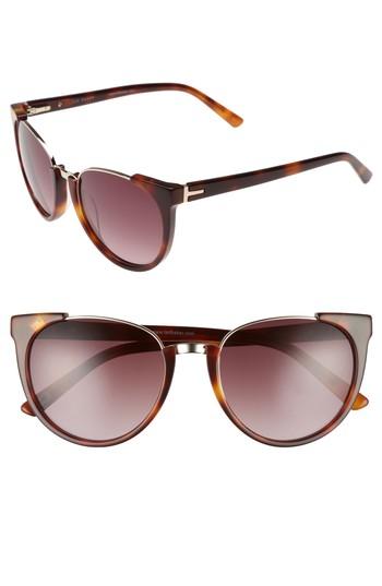 Women's Ted Baker London 53mm Modified Oval Sunglasses - Tortoise