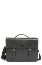 Men's Ted Baker London Bengal Leather Satchel - Black