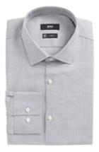 Men's Boss Jenno Slim Fit Check Dress Shirt - Grey