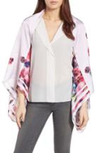 Women's Ted Baker London Ellila Expressive Pansy Floral Cape Scarf