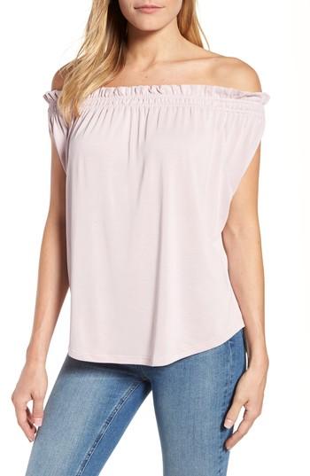 Women's Lucky Brand Sandwash Off The Shoulder Top - Pink