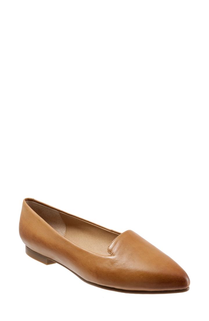 Women's Trotters Harlowe Pointy Toe Loafer .5 N - Brown
