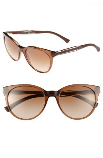 Women's Emporio Armani 55mm Sunglasses - Brown