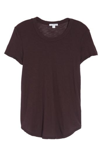Women's James Perse Sheer Slub Crewneck Tee - Purple