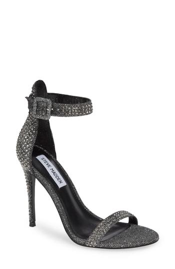 Women's Steve Madden Mischa Crystal Embellished Sandal .5 M - Metallic
