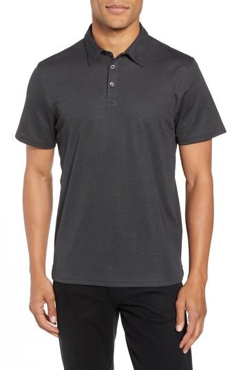 Men's Zachary Prell Caldwell Pique Trim Fit Polo - Black