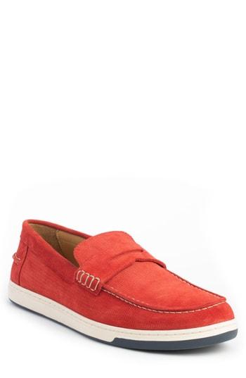 Men's Austen Heller Bradford Embossed Penny Loafer Sneaker M - Red
