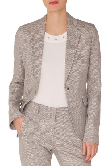 Women's Akris Punto Stretch Wool Blazer - Grey