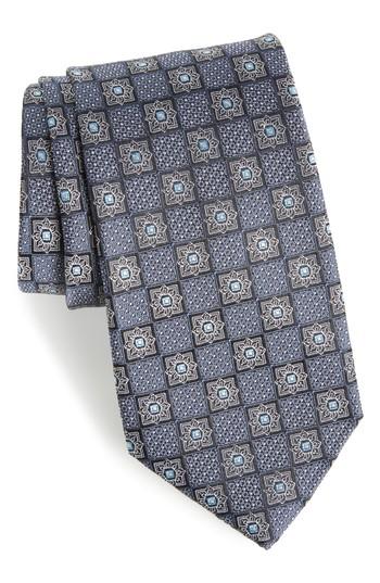 Men's Nordstrom Men's Shop Settala Medallion Silk Tie, Size X-long - Red