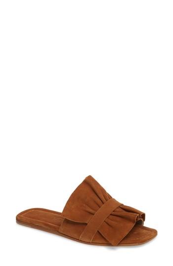Women's Agl Ruched Slide Sandal Us / 35eu - Brown